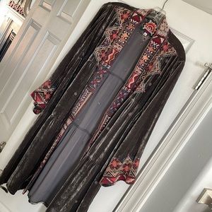 Stunning Johnny Was Velvet Duster